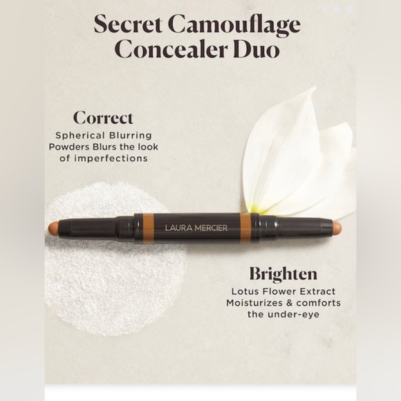 NEW Laura Mercier Secret Camouflage Correct and Brighten Concealer Duo Stick- 4N - Picture 4 of 6
